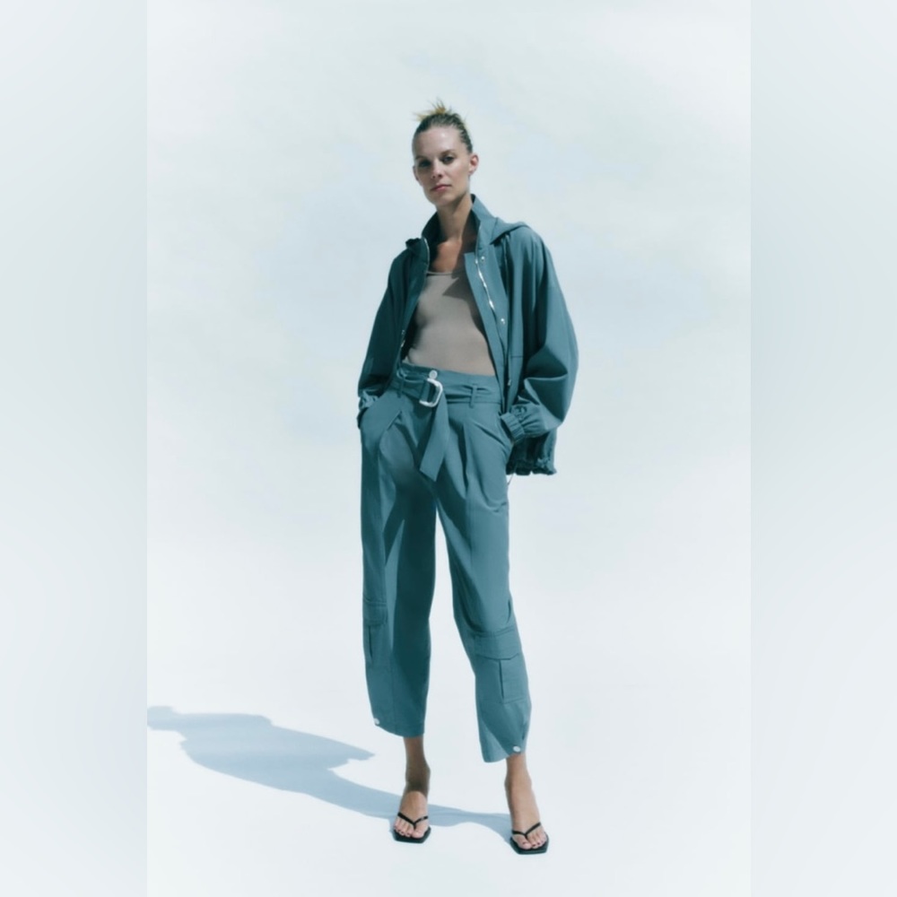 Zara drawstring hooded jacket